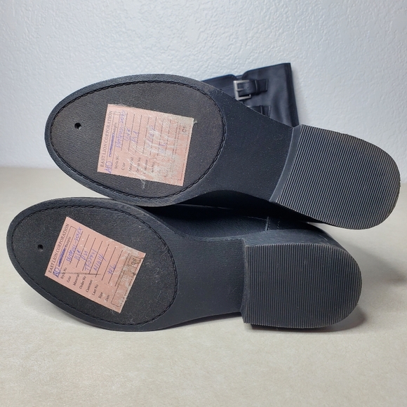 Maurices Over the Knee Boots Black Buckle Design Womens Size 6 - Picture 7 of 12